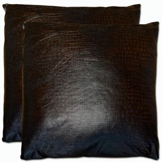 Faux Ostrich Leather Throw Pillows (Set of 2)