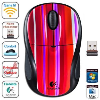 Logitech Wireless Mouse M305 Sassy Stripe   Achat / Vente SOURIS