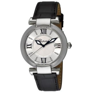 Chopard Womens Imperiale Black Leather Strap Watch