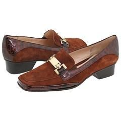 Amalfi by Rangoni Frizzy Legno Suede/Dark Brown Croc Patent Loafers