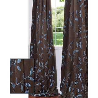 Textured Vine Chocolate 108 inch Jacquard Curtain Panel