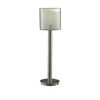 Buffet Lamp Brushed Chrome Pillow Glass Shade Today $159.99