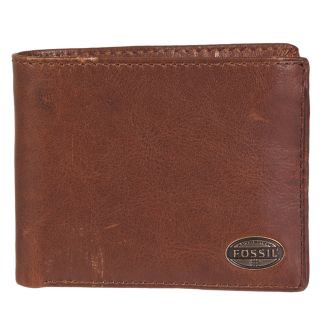 Fossil Mens Estate Cognac Leather Passcase Wallet Today $42.99