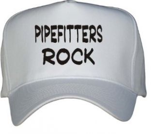 Pipefitters Rock White Hat / Baseball Cap Clothing