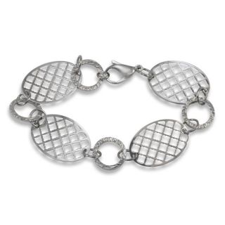 Stainless Steel Four disc Honeycomb Pattern Cut out Bracelet