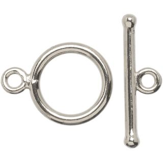 Small Round Toggle Clasp Silver plated Metal Findings Today $5.29