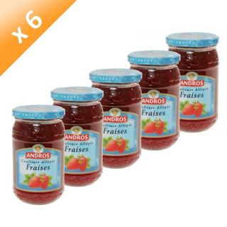 Confiture Extra de Fraise, allegée en Sucres   6 pot de 350 grammes