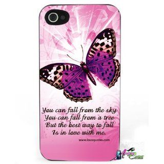 Apple Iphone 4/4s Hard Case Love Pink Butterfly