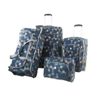 Olympia Sapphire 4 Piece Luggage Set (Blue) Sports