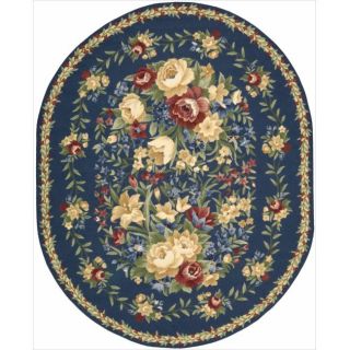 Hand hooked Blue Country Heritage Rug (76 x 96 Oval) Today $344.99