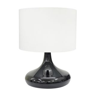 Integrity 16.5 inch Black Opal Glass Table Lamp with White Shade Today