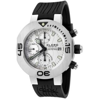 Clerc Mens CXX Scuba 250 Black Rubber Watch
