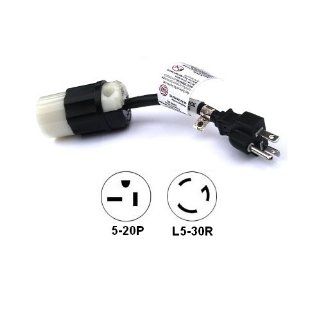 NEMA 5 20P to Locking L5 30R Power Cord Plug Adapter   20A