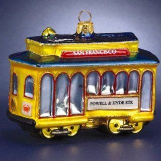 Pack of 3 Polonaise Glass San Francisco Cable Car