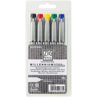 Zig Memory System Millennium Assorted Color Markers (Pack of 5) Today