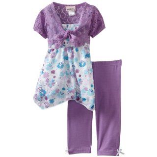 Little Lass Girls 2 6X 3 Piece Floral Skimp with Shrug and Legging