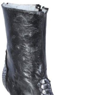 Silver Handmade Genuine Python Leather Womens Cowboy Boots Western