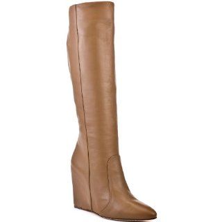 BCBGMaxazria womens rachel tall leather wedge boots