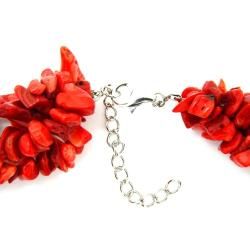 Pearlz Ocean Sterling Silver Red Coral Chips Necklace