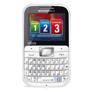 Motorola MOTOKEY EX117 3 Chip GSM Unlocked QWERTY Cell Phone