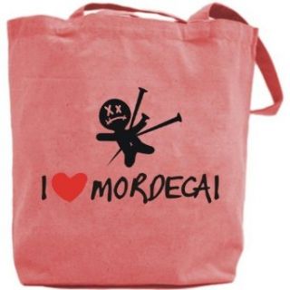 Canvas Tote Bag Pink  I Love Mordecai  Name Clothing