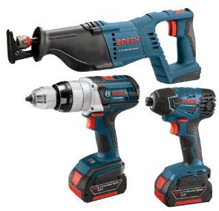 Bosch CLPK411 181 18 Volt Lithium Ion 4 Tool Combo Kit with 1/2 Inch