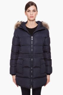 Moncler Fur Trim Gueran Coat for women