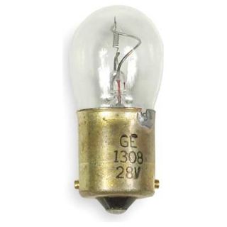 GE Lighting 1308 Miniature Incand. Bulb, 1308, 16W, B6, 28V