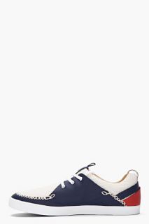 SLVR Navy Multicolor Beach Moccasins Ii for men