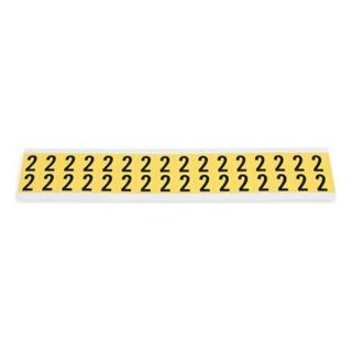 Brady 3420 2 Carded Numbers and Letters, 2, PK 32