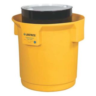 Justrite 28686 Single Drum Spill Container, Yellow