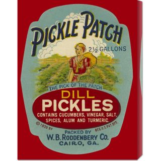 Patch Dill Pickles Stretched Canvas Art Today $122.99