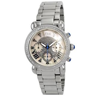 JBW Womens Victory Stainless Steel Mother of Pearl Dial Diamond