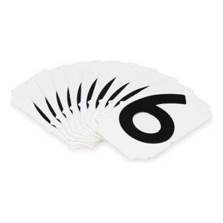 Brady 5050 6 Carded Numbers and Letters, 6, PK 10