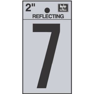 Hy Ko Prod Co RV 25/7 2" BLK Refl Number 7, Pack of 10