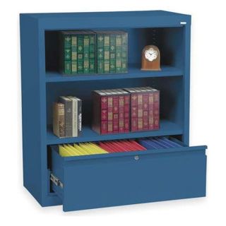 Atlantic Metal BD10361842 06 Bookcase Drawer Cabinet, 2 Shelf, Blue