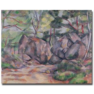 Paul Cezanne Woodland with Boulders 1893 Canvas Art