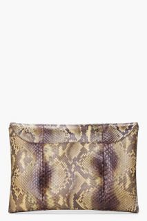 Givenchy Python Skin Envelope Clutch for women