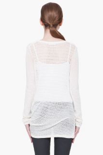 Helmut Lang White Arid Crepe Sweater for women