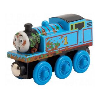 Mud Covered Thomas Wooden Train Engine Toy