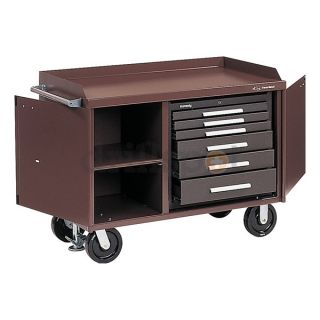 Kennedy 4806B Rolling Cabinet, 48 x26x36, 6 Drawer, Brown