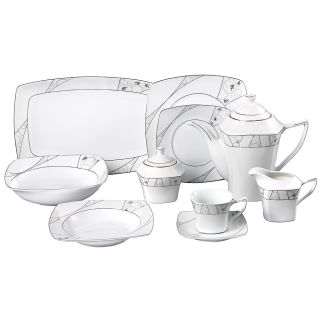 Lorren Home Trend Alexa Porcelain 47 piece Dinnerware Set Today $157