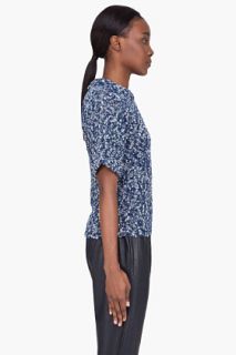 See by Chloé Navy Slub Wool T shirt for women