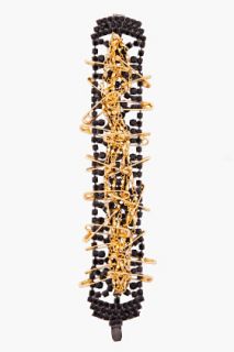 Tom Binns Gold Plated Safety Pin Bracelet for women
