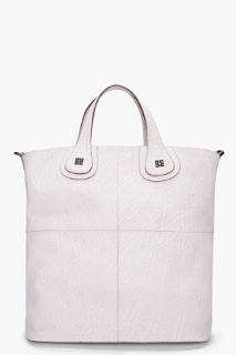 Givenchy Light Grey Elephant Skin Effect Nightingale Tote for women
