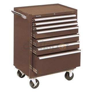 Kennedy 2907XB Rolling Cabinet, 29 x20x40, 7 Drawer, Brown