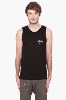 Stussy Black 8 Ball Tank Top for men