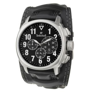 Timberland Mens Terrano Stainless Steel and Leather Quartz