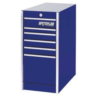 Waterloo MG3006SCBU Side Cabinet, 19 Wx30Dx43 H, 6 Drawer, Blue