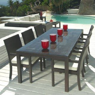 Outdoor Wicker Patio Furniture New Resin 7 Pc Dining Table